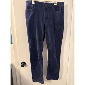 Polo Golf Ralph Lauren Mens Navy Blue Corduroy Tailored Fit Pants 34/32